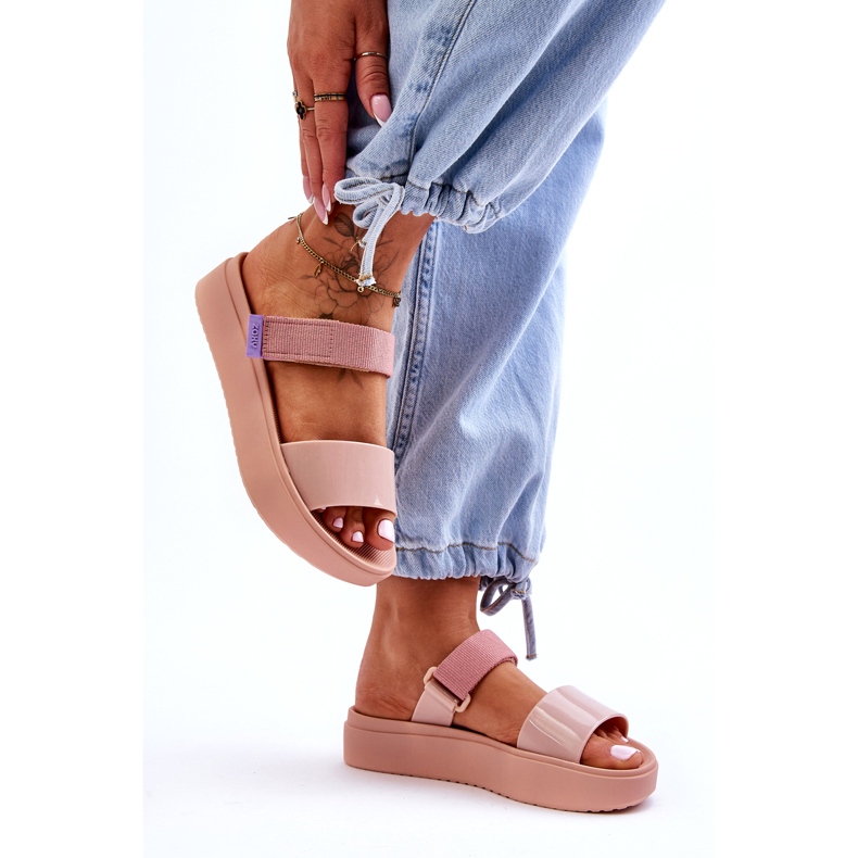 ZAXY Pantuflas veganas con velcro HH285284 rosa rosado 2