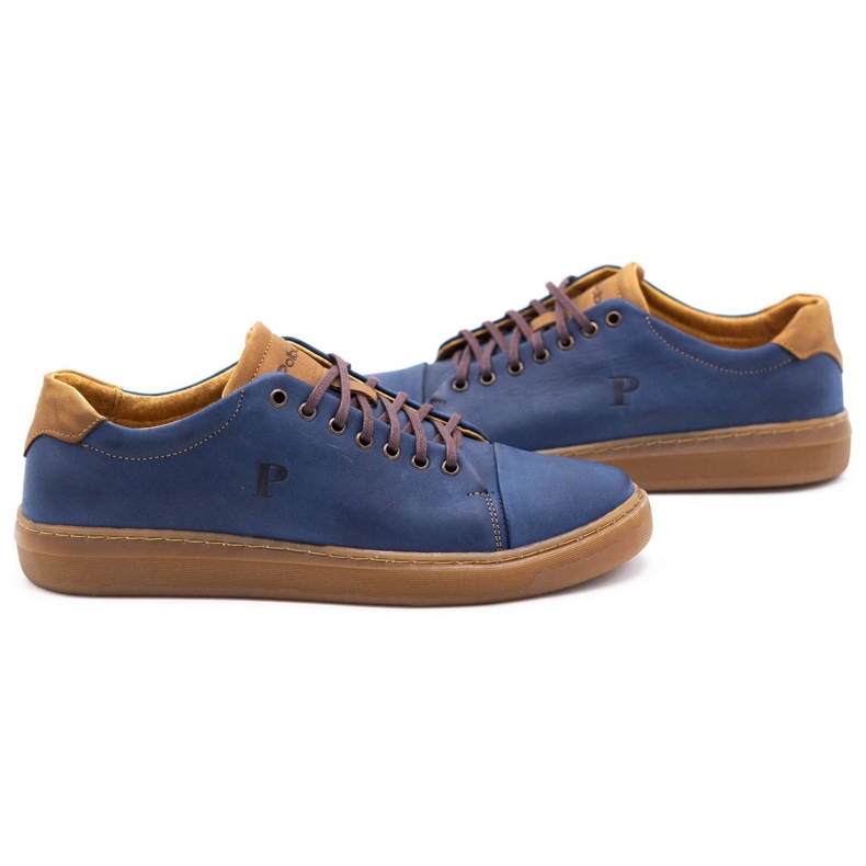 Polbut Zapatos hombre piel 2109 azul marino 3