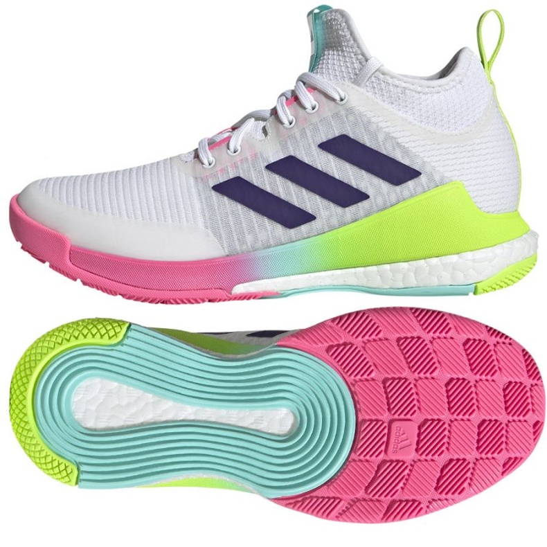 Zapatillas de voleibol adidas CrazyFlight Mid W HP3337 blanco blanco 1