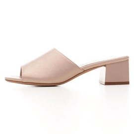 Sandalias de mujer de tacón con elástico Sergio Leone KL317 beige 3