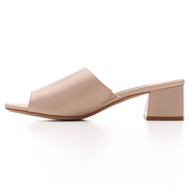 Sandalias de mujer de tacón con elástico Sergio Leone KL317 beige 5