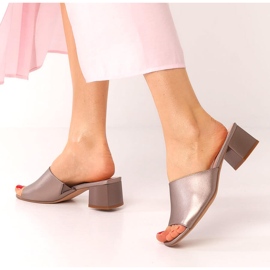 Sandalias mujer Sergio Leone platino con goma KL317 plata 16