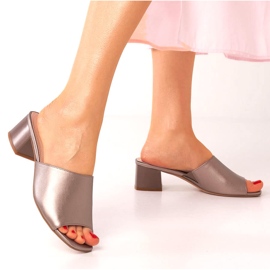 Sandalias mujer Sergio Leone platino con goma KL317 plata 3