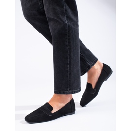 Mocasines mujer Shelovet ante negro 2