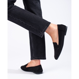 Mocasines mujer Shelovet ante negro 3