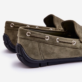Mocasines De Hombre En Ante Verde Rayan 3