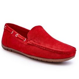 Mocasines sin cordones de ante Rayan rojo para hombre 7