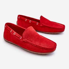 Mocasines sin cordones de ante Rayan rojo para hombre 2