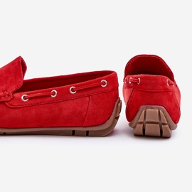 Mocasines sin cordones de ante Rayan rojo para hombre 4