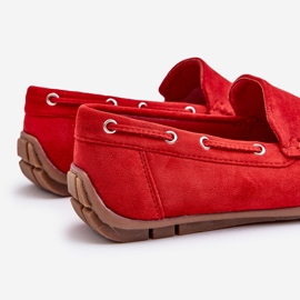 Mocasines sin cordones de ante Rayan rojo para hombre 3