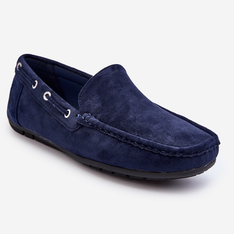 Mocasines Rayan Hombre Suede Slip-On Azul Marino 1