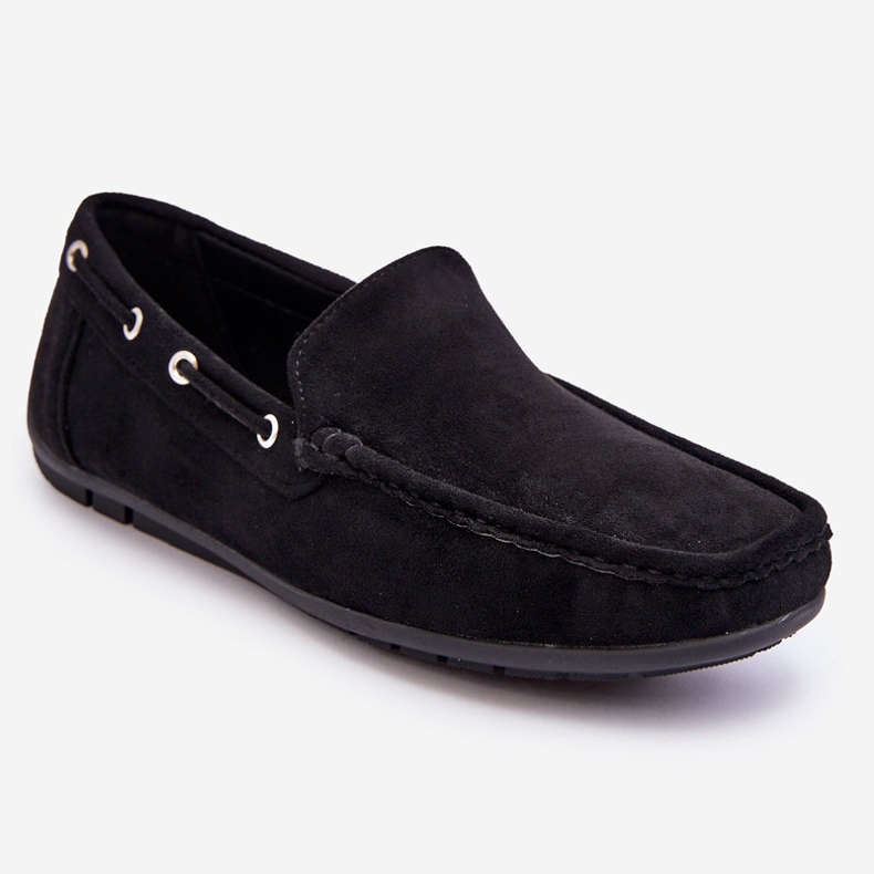 Mocasines de hombre en ante negro Rayan 1