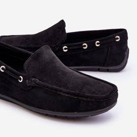 Mocasines de hombre en ante negro Rayan 3