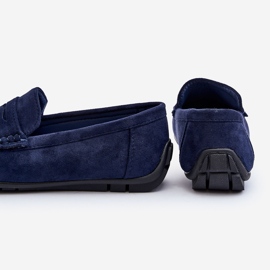 Mocasines Wesley de hombre en ante azul marino 6