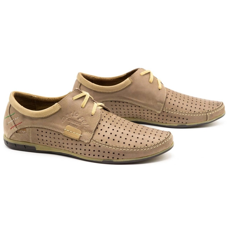 Mario Pala Zapatos calados hombre 563 beige 2