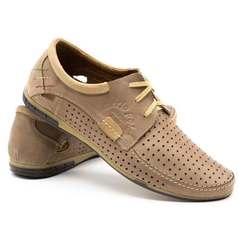 Mario Pala Zapatos calados hombre 563 beige 3