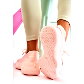 Zapatillas deportivas sin cordones para mujer, rosa rosado 4