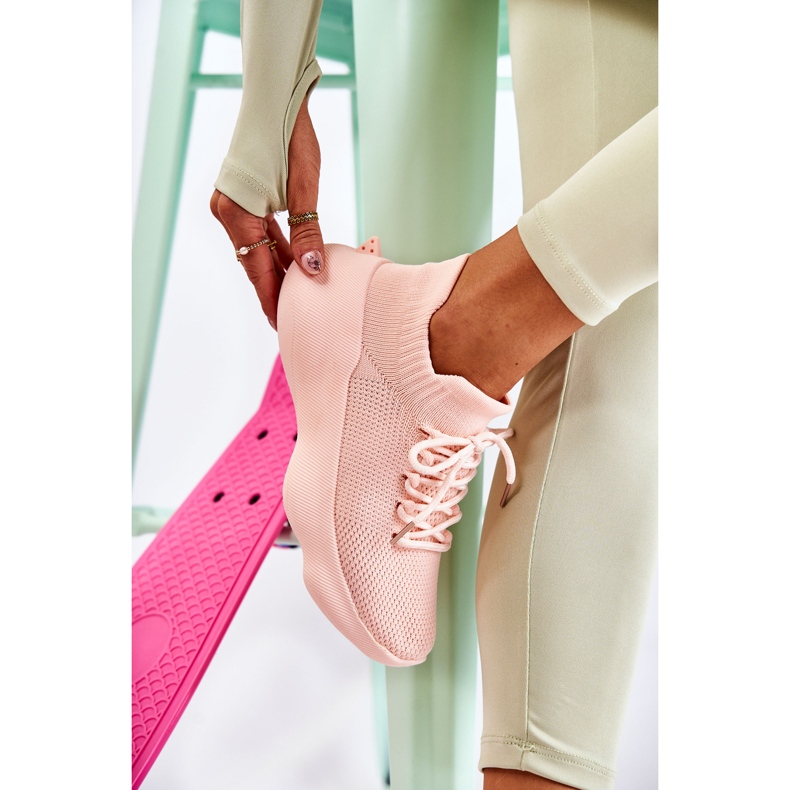 Zapatillas deportivas sin cordones para mujer, rosa 1