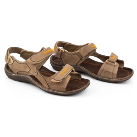 Olivier 323 sandalias de hombre marrón 3