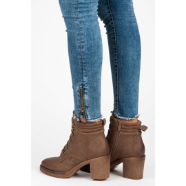Seastar Botines con cordones marrón 5