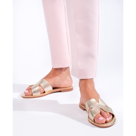 Chanclas planas clásicas doradas Shelovet dorado 3