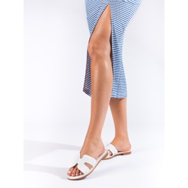 Chanclas planas clásicas blancas Shelovet blanco 1