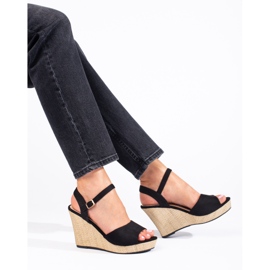 Alpargatas cuña alta Shelovet negro 1
