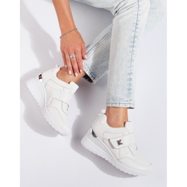 Zapatillas Shelovet con cuña blanco 1