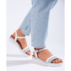 Sandalias mujer plataforma Shelovet blanco 3