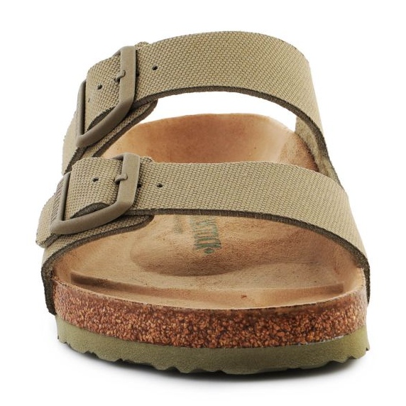 Chanclas de lona vegana con logo de remache Birkenstock 1023958 verde 1