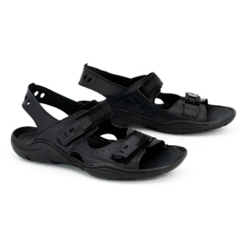 Olivier Sandalias hombre piel negras 448 negro 2