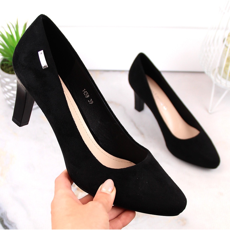 Zapatos de salón en ante negro de Sergio Leone 1