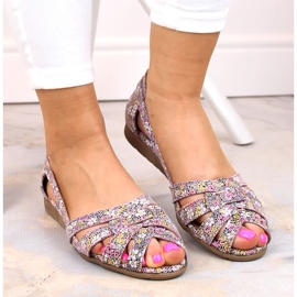 Sandalias mujer de piel sin cordones en multicolor Dolce Pietro FW195 1