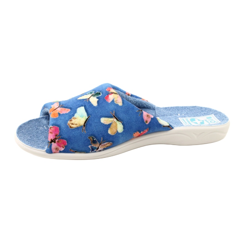Adanex Zapatillas casa mujer Sara 25373 Mariposas azul 3