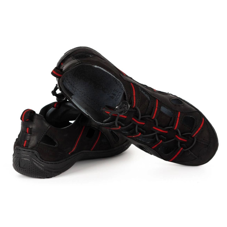 Kampol Zapatos hombre piel calados 26KAM negro 2