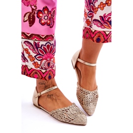 Sandalias Planas Mujer Elegantes, Doradas dorado 4