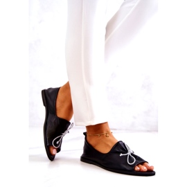 Bailarinas Mujer en Piel Nicole 2660/001 Negro 2