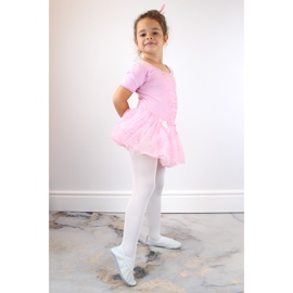 Bailarinas de piel con elásticos, blanco Nazo 5