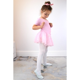 Bailarinas de piel con elásticos, blanco Nazo 6