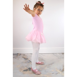 Bailarinas de piel niña para bailar con gomas rosa Nazo NB02 rosado 5