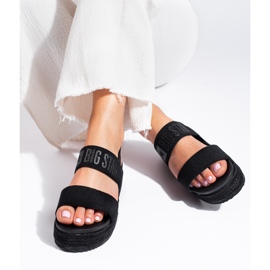 Sandalias plataforma negras Big Star LL274856 negro 1