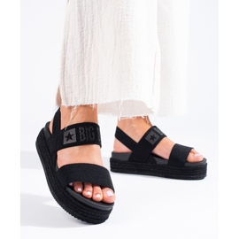 Sandalias plataforma negras Big Star LL274856 negro 3
