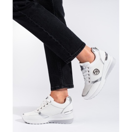 Deportivas mujer cuña Shelovet blancas blanco 2