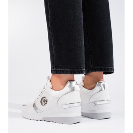 Deportivas mujer cuña Shelovet blancas blanco 3
