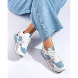 Deportivas mujer Shelovet blanco y azul 1