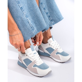 Deportivas mujer Shelovet blanco y azul 2