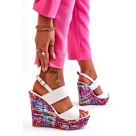 Sandalias Mujer Cuña Blanco Calderia 2 Sandalias Mujer Cuña Blanco Calderia 2