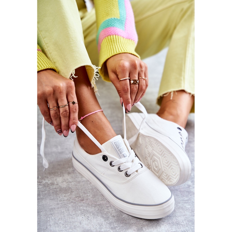 Sneakers Mujer Tela Big Star KK274017 Blanco 2