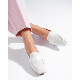 Mocasines mujer Shelovet elegantes blancos 3