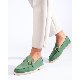 Zapatos de mujer en ante verde Shelovet 1 Zapatos de mujer en ante verde Shelovet 1
